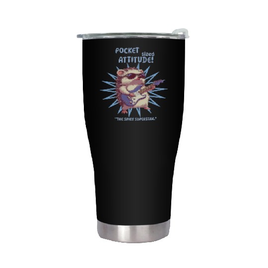 Pocket Sized Attitude Hedgehog Stainless Steel Tumblers