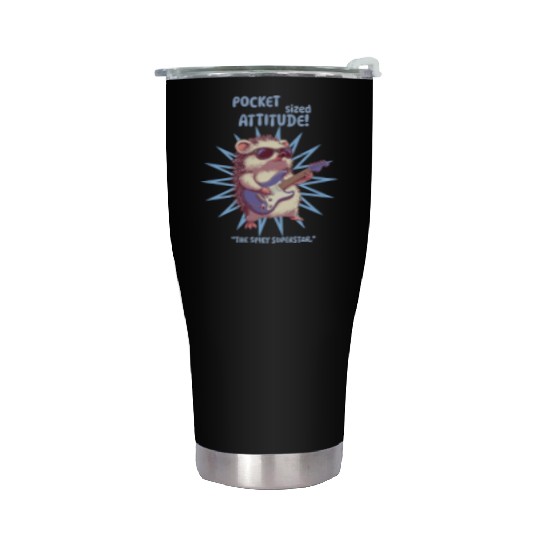 Pocket Sized Attitude Hedgehog Stainless Steel Tumblers
