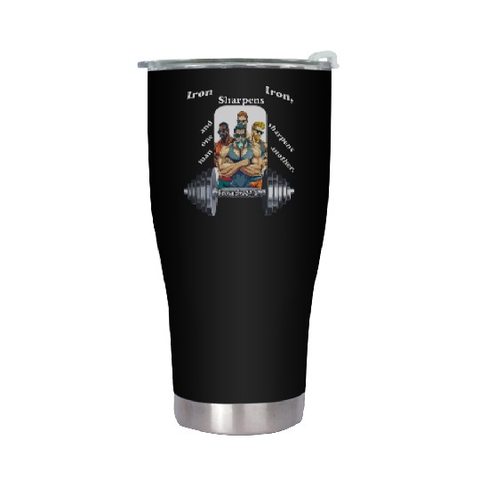 The Iron Sharpens Iron Scripture Stainless Steel Tumblers