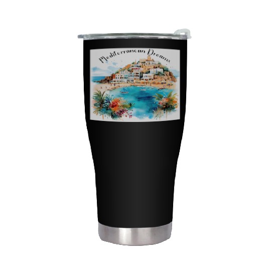 Mediterranean Dreams Stainless Steel Tumblers