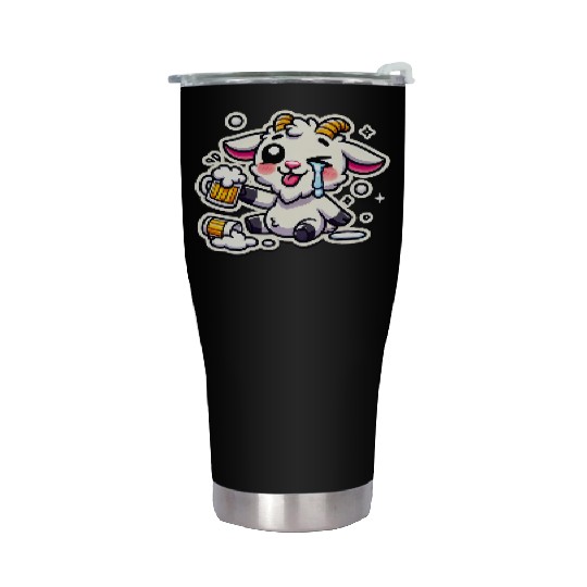 Drunk Wasted Hangover Goat Stainless Steel Tumblers