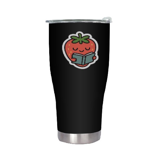 Bookish Strawberry Stainless Steel Tumblers