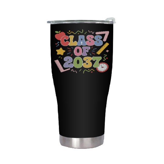 Class of 2037 Grow With Me, Funny back to school Stainless Steel Tumblers