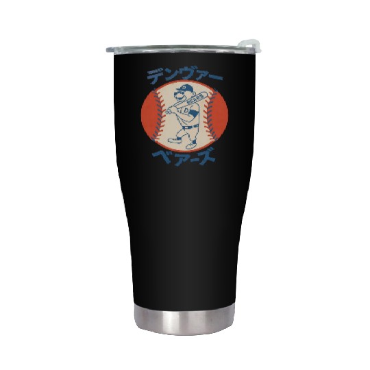 Vintage Denver Bears Baseball Japanese Style Stainless Steel Tumblers