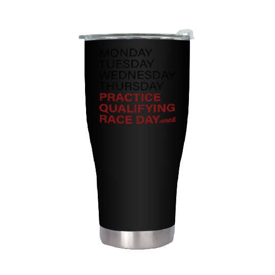 monday tuesday wednesday thursday practice qual Stainless Steel Tumblers