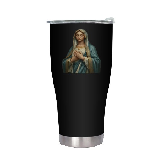 Madonna and Child Divine Embrace Stainless Steel Tumblers
