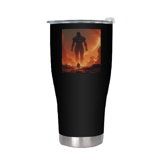 Giant Alien Overwatch Scene Stainless Steel Tumblers