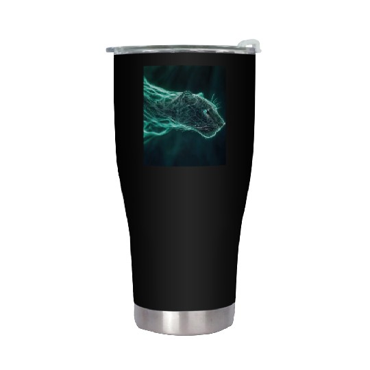 Neon Jaguar Spirit Form Stainless Steel Tumblers
