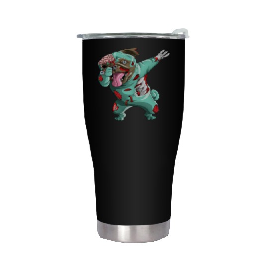 Dabbing Zombie Pug Cute Halloween Pugs Funny Dab  Stainless Steel Tumblers