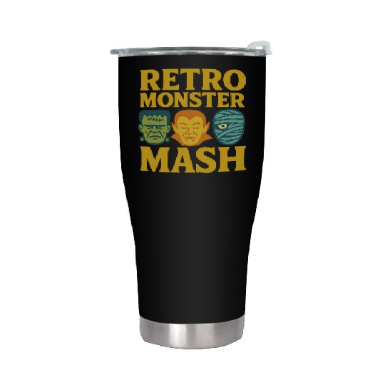 Retro Monster Mash Stainless Steel Tumblers Design