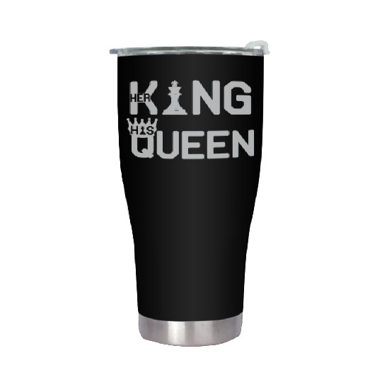 Her King His Queen Chess Motivation Lover Humor Stainless Steel Tumblers