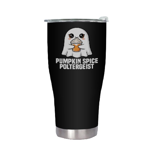 PUMPKIN SPICE POLTERGEIST - GHOST HALLOWEEN Stainless Steel Tumblers