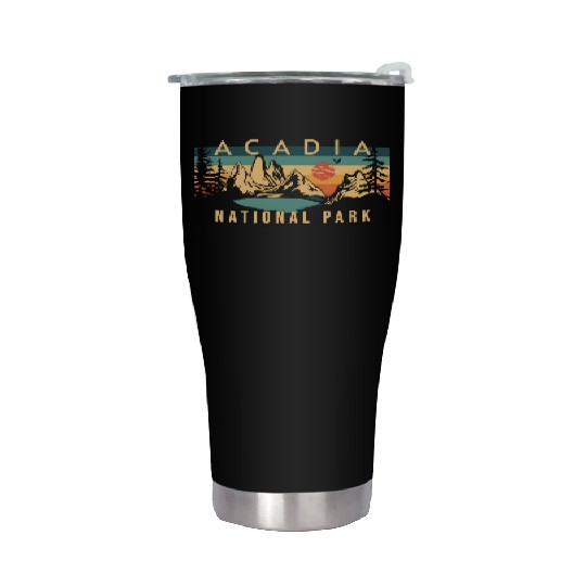 Mountain Sunset at Acadia National Park Stainless Steel Tumblers