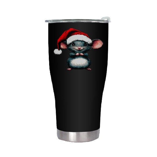Mice Christmas / Santa Claus Mouse Stainless Steel Tumblers