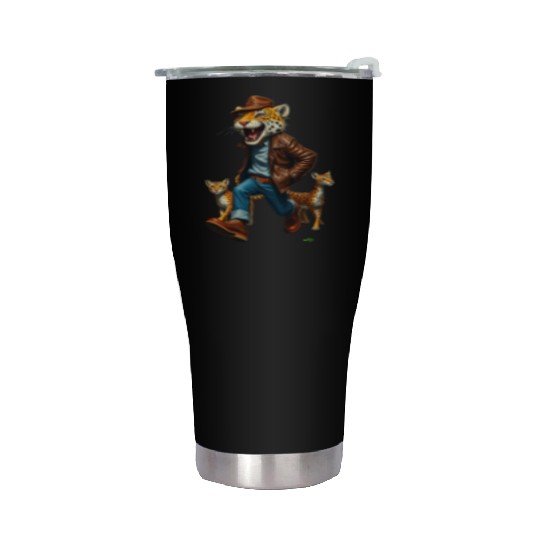 Happy Jack the Jaguar.   by m@xx. Stainless Steel Tumblers