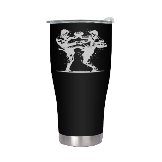 Kickboxing - When Muscle Power Meets Willpower Stainless Steel Tumblers