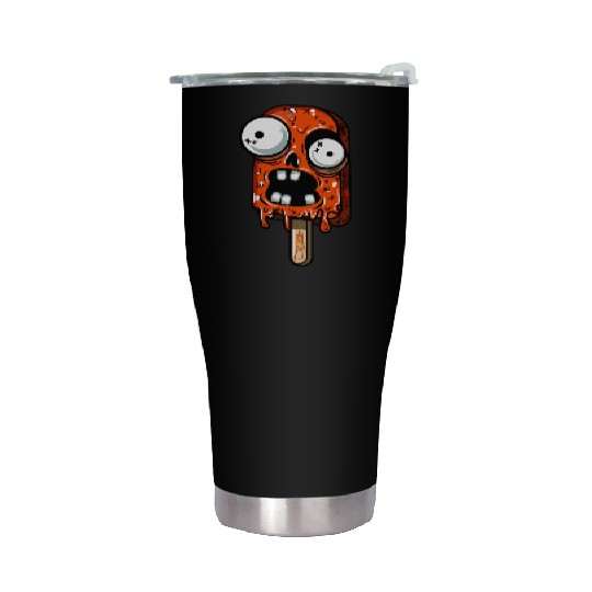 ice cream zombie 02 Orange grunge sour scream Pop Stainless Steel Tumblers