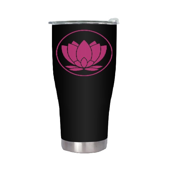 Pink Lotus Mandala Design Stainless Steel Tumblers