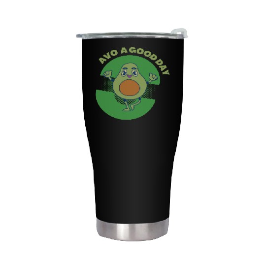 Cute Avocado Celebrating Good Day Stainless Steel Tumblers