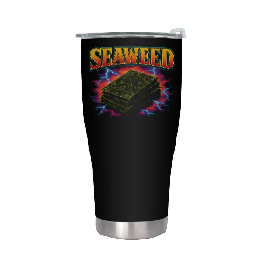 Seaweed Rolls Nori Favorite Food Weird 90s Seaweed Stainless Steel Tumblers