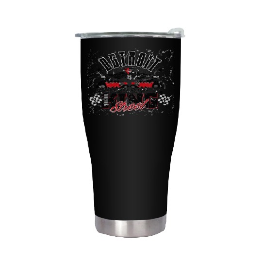 Retro Octobite Hot Rod Detroit Garage Stainless Steel Tumblers