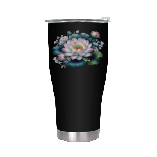 Lotus and Flowers Blossom Stainless Steel Tumblers