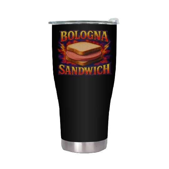 Bologna Sandwich Favorite Food Weird 90s Bologna Stainless Steel Tumblers