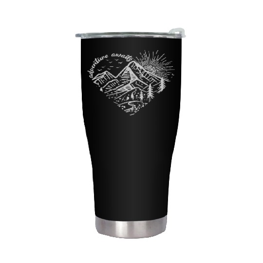 Sunrise Mountain Adventure Design Stainless Steel Tumblers