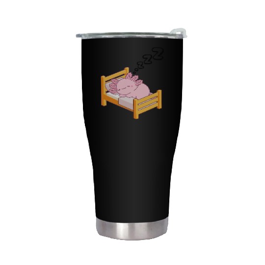 Cute Sleepy Dream axolotl Design Stainless Steel Tumblers