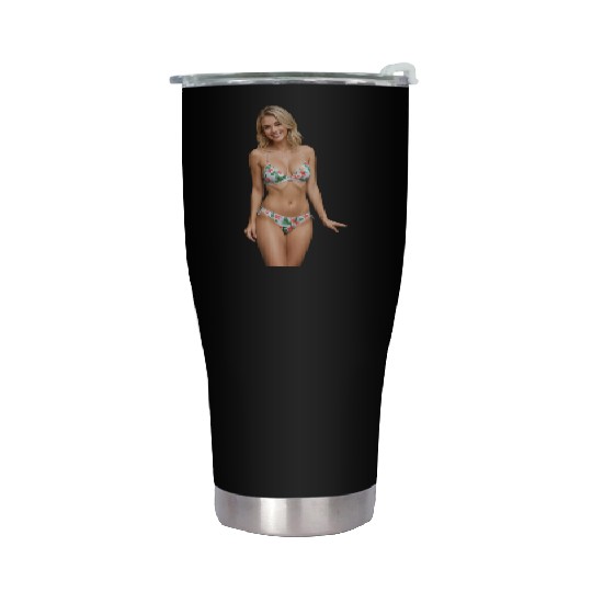 Tropical Floral Patterned Swimwear Stainless Steel Tumblers