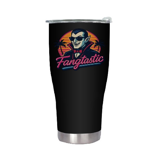 Fangtastic – Retro Vampire Neon Style Stainless Steel Tumblers