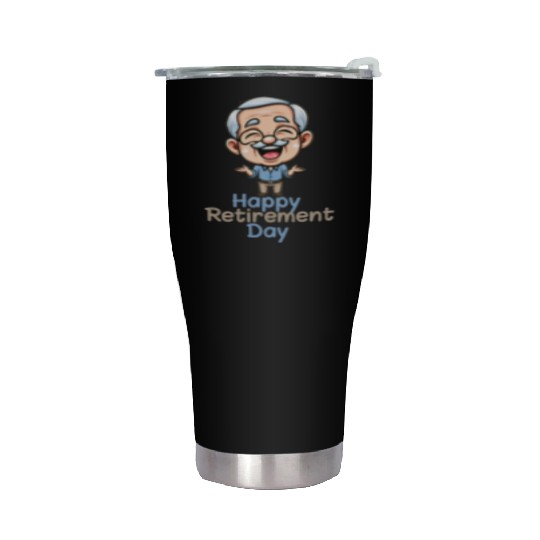 Joyful Retirement Celebration Illustration Stainless Steel Tumblers