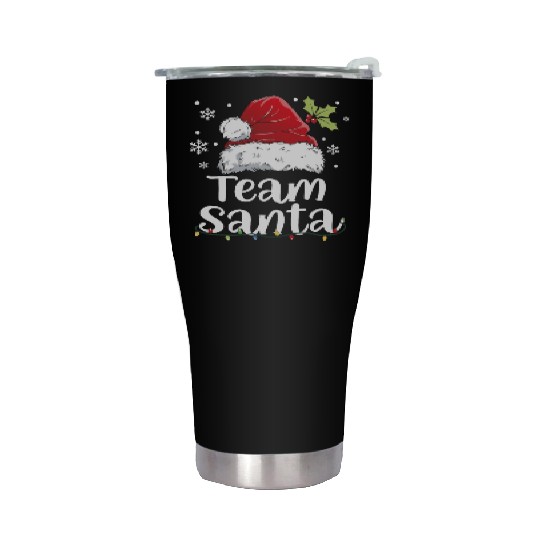 Team Santa Holiday Christmas Design Stainless Steel Tumblers