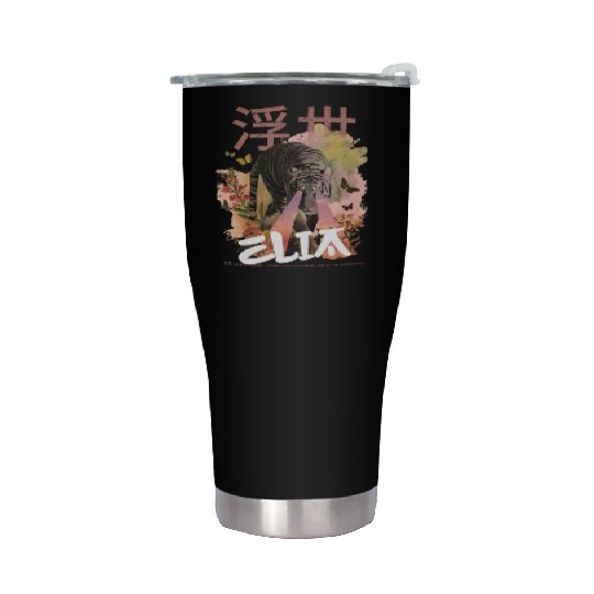 Mystical Tiger with Kanji & Boy Name ELIA Stainless Steel Tumblers