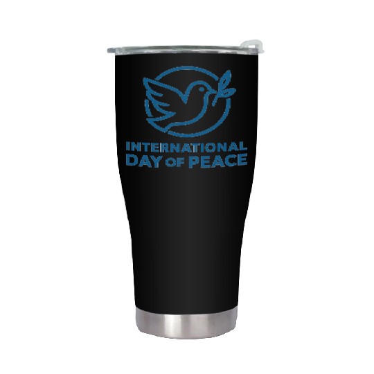 Peace Dove with Olive Branch Illustration Stainless Steel Tumblers