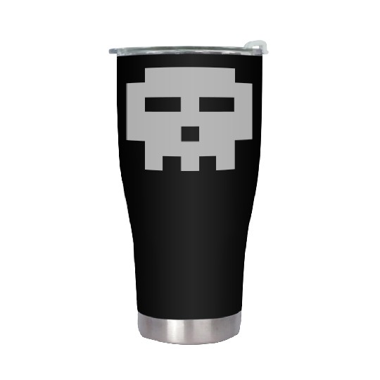 Scott Pilgrim 8-bit Skull Vector Stainless Steel Tumblers
