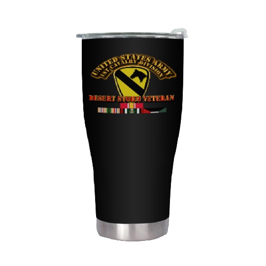 Army - 1st Cavalry Division - Desert Storm Veteran Stainless Steel Tumblers