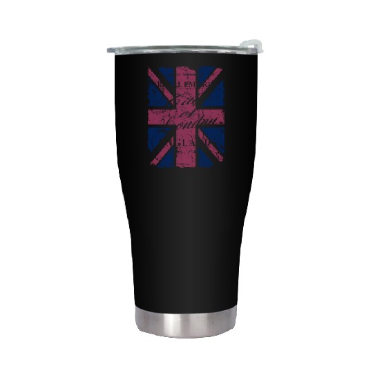 Union Jack - London - Vintage Look Stainless Steel Tumblers