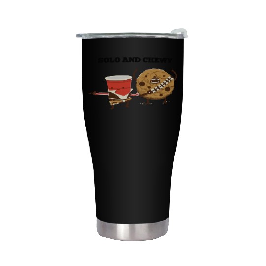 Funny star wars han solo and chewbacca Stainless Steel Tumblers