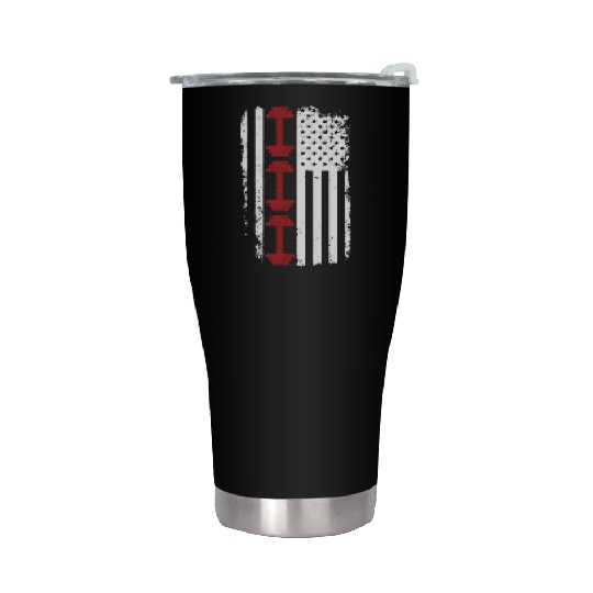 Workout - Awesome american flag Stainless Steel Tumblers