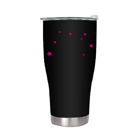 Stars, Pink, Bling Bling Stainless Steel Tumblers