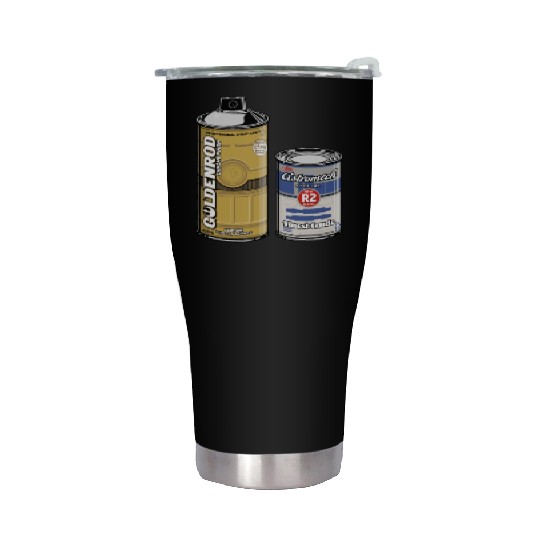 Funny Star Wars r2d2 and c3p0 parody Stainless Steel Tumblers