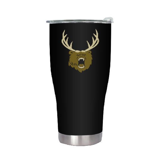 The beer - Grizzly with antlers (2c) Stainless Steel Tumblers