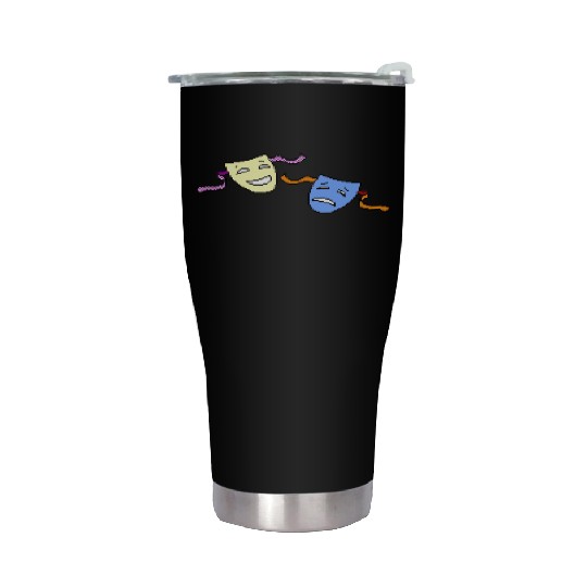 Beagle Bros Comedy Tragedy Stainless Steel Tumblers