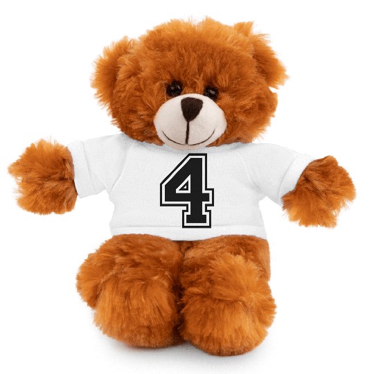 Number 4 four college style counting gift Stuffed Animals With Tee