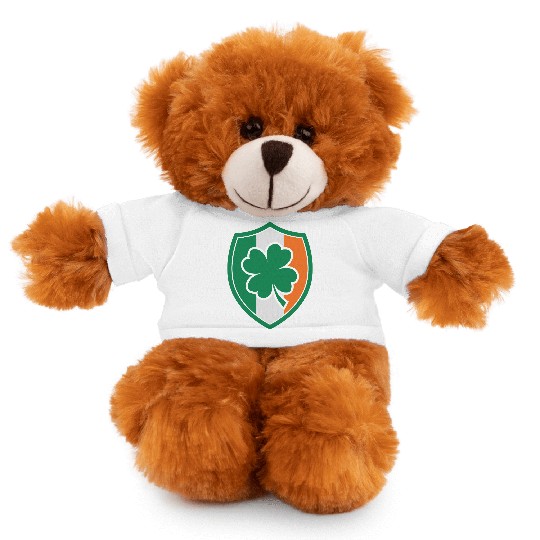 Ireland Flag - Irish - Ire -St Patricks day-Clover Stuffed Animals With Tee