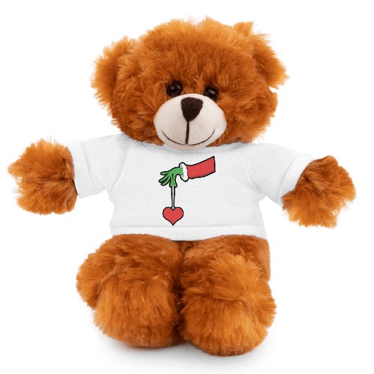 Christmas Heart winter snow family love present Stuffed Animals With Tee