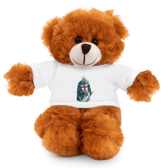 Crusader Knight Temple Templar Mason Gift Cross Stuffed Animals With Tee