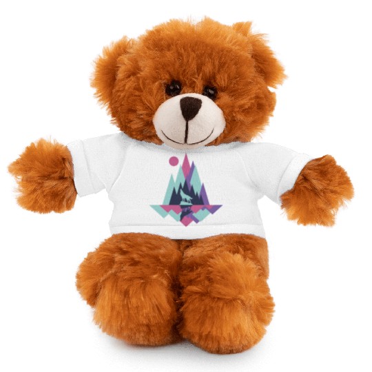 Wolf silhouette travel adventure hiking gift Stuffed Animals With Tee