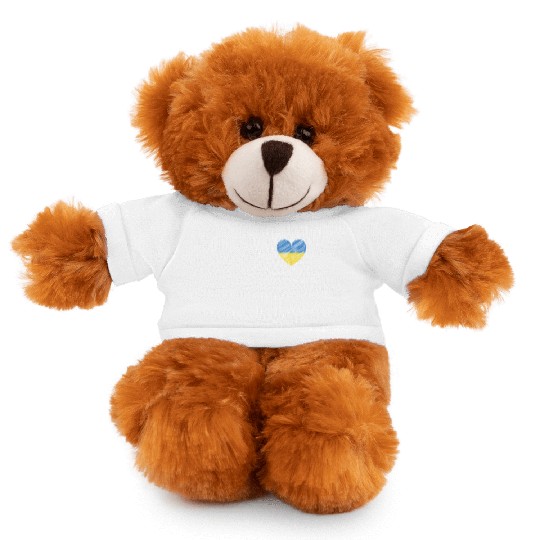 I Stand With Ukraine Ukrainian Heart Flag Stuffed Animals With Tee